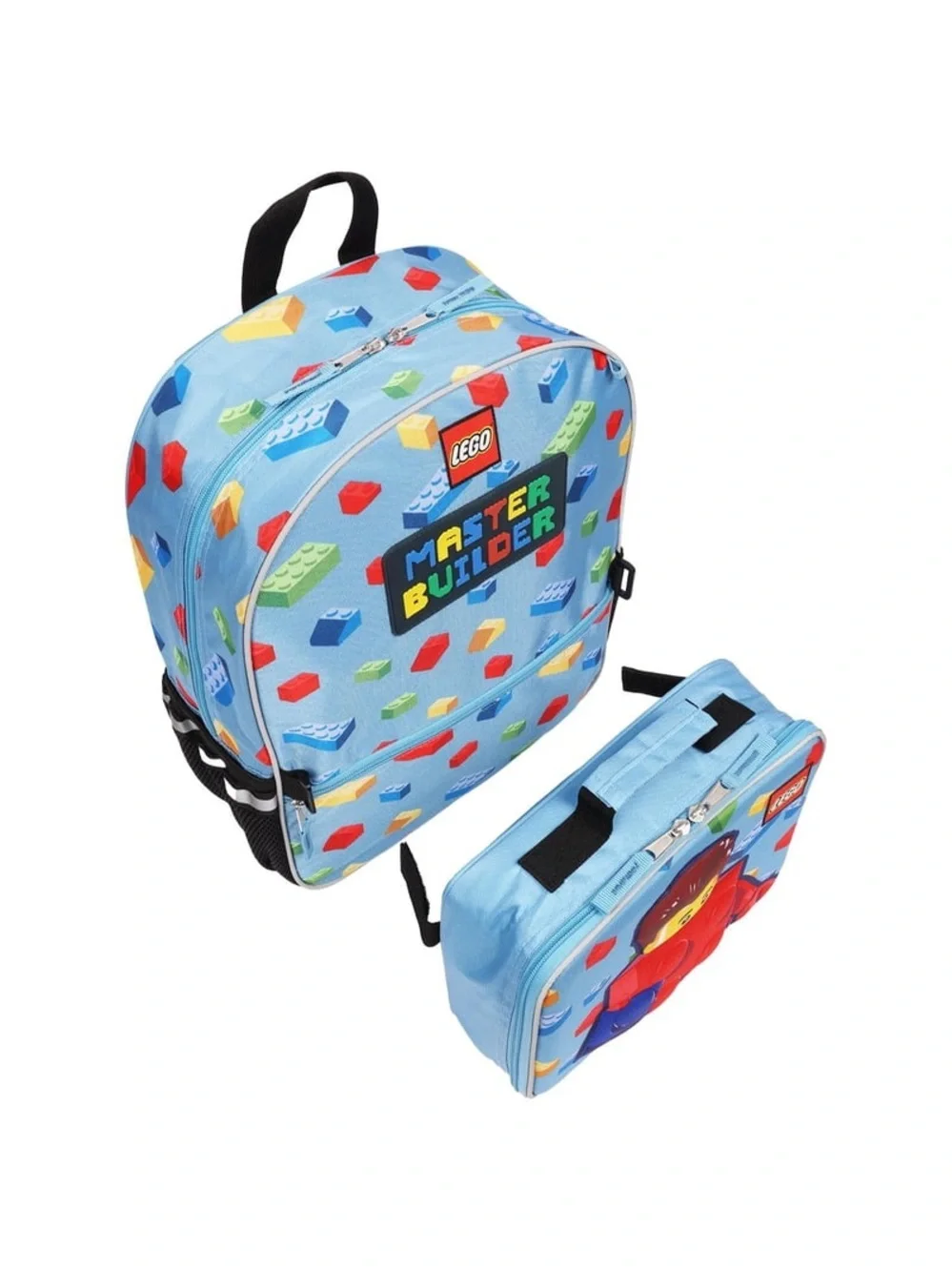 LEGO Master Builder Kids Backpack Set with Lunchbox and Keychain W